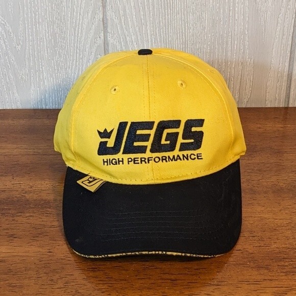 Jegs High Perfomance Yellow Black Snapback Hat NWOT OSFM - Picture 9 of 9